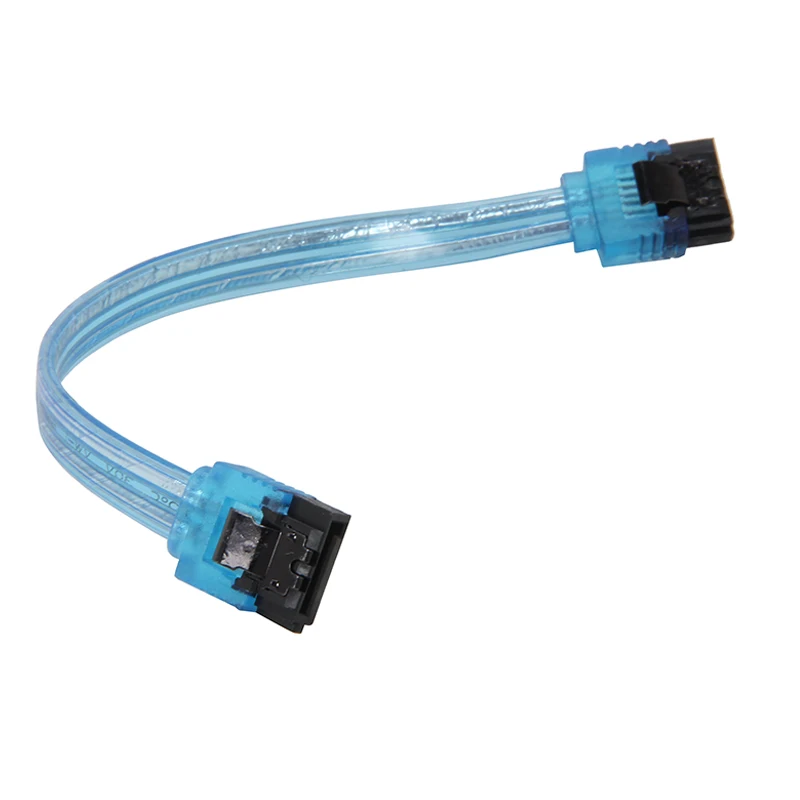 6inch 6Gb/s SATA3 Serial ATA DATA cable with latch Locking for PC Laptop SATA 3.0 SATAIII 6Gbps HDD Hard Drive Disk/ SSD-UV Blue