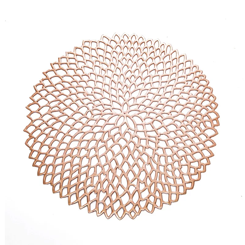 New Placemat for Dining Table Mat Soft PVC Round Placemat Hot Resistant Mats Coffee Cup Table Coaster Home Desktop Decoration