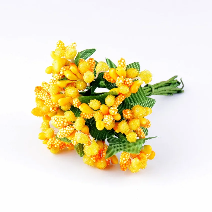 4mm (92mm) 72pcs/lot Artificial Flowers Stamen Pearl Flower Stamen Floral Stamen Pistil Cake Wedding Decoration DIY Accessory