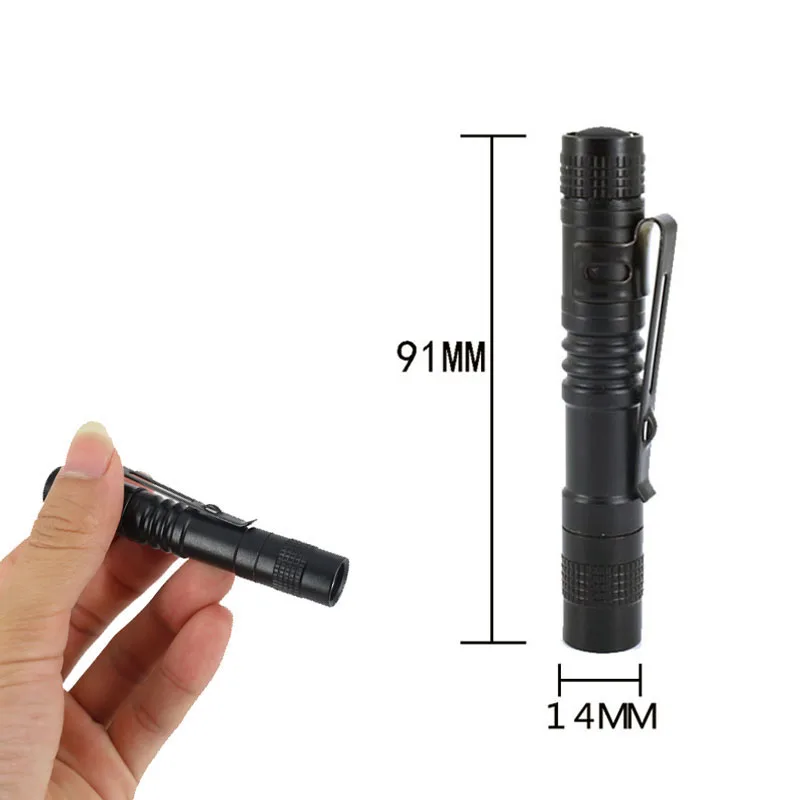 Anjoet 1 Model Mini portable Small penholder Led Flashlight Night Walking lighting Car Maintenance work Torch Aluminum alloy AAA