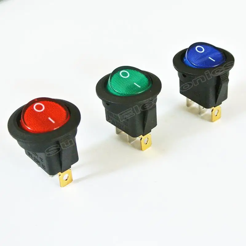 3 x Illuminated 12 Volt Rocker Switch ON/OFF 20 Amp DC 12V Kit Car Trike SPST