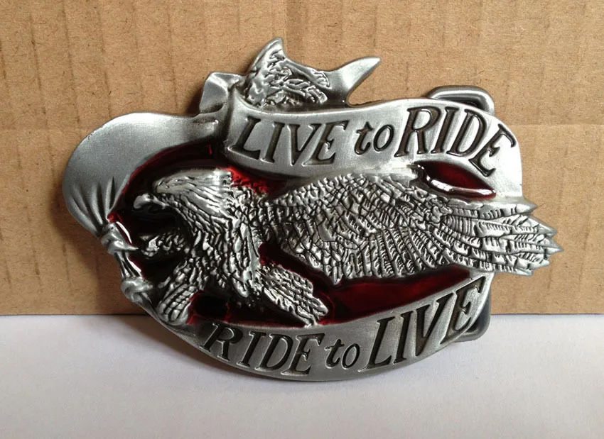 LIve To Ride Eagle With Bikers Belt Buckle suitable for 4cm wideth belt with continous stock