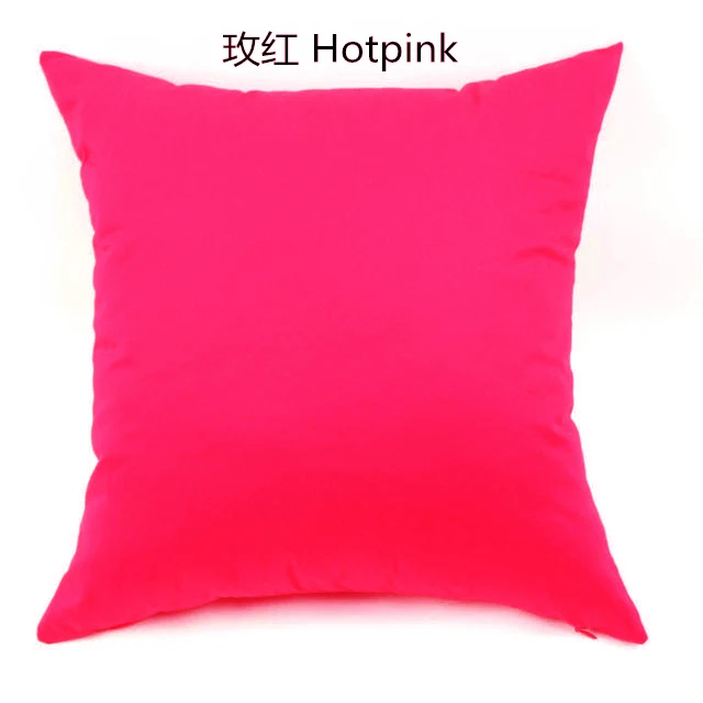 Solid Colorful 100% Cotton Thin Twill Khaki Throw Pillow Case Hotel Chair Cushion Cover For Sofa Home Decor 45x45 40x40 50 60 70