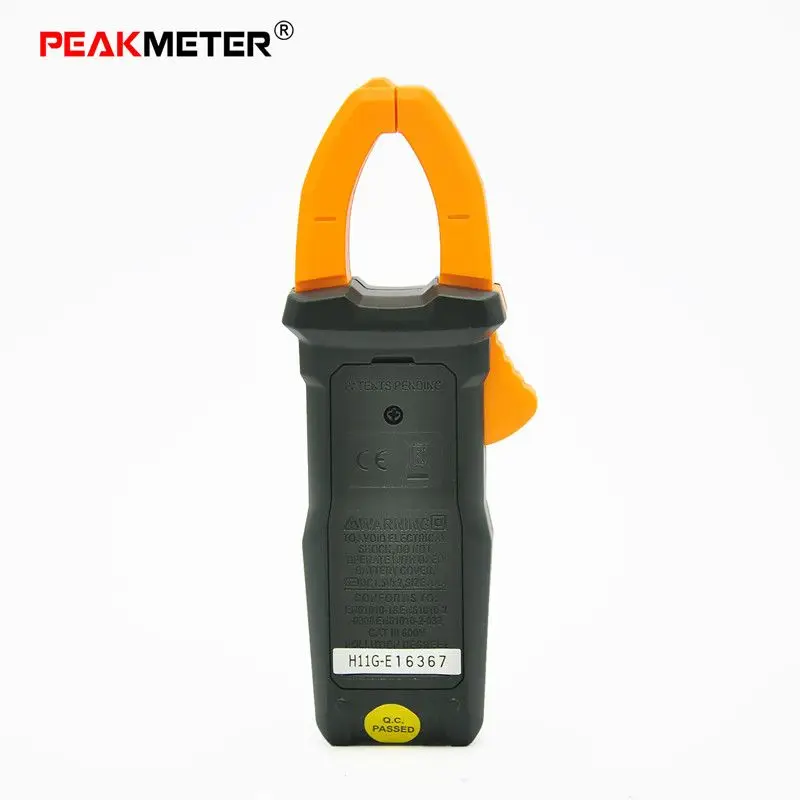 PEAKMETER PM2016S Smart Digital AC Clamp Meter 6000 Count AC DC Voltmeter Ohmmeter frequency Tester data hold NCV current clamp