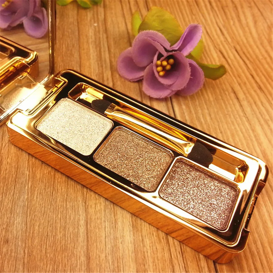 

3Colors Flash Diamond Eyeshadow Makeup Pallete water-Resistant Long-lasting Profissional Glitter Cosmetics Eye Makeup Tools