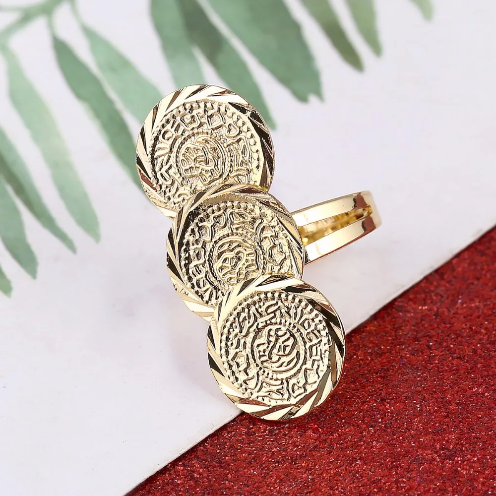 Arab Ancient Coin Ring Women Girls Africa Middle Eastern Jewelry Money Muslim Islam Wholesale Coins Ring image 5