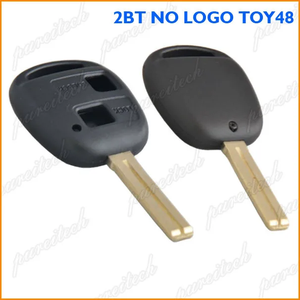 

PREISEI 20pieces/lot 2 button blank keys for car toyota remote key replace fobs with toy48 blade No Logo