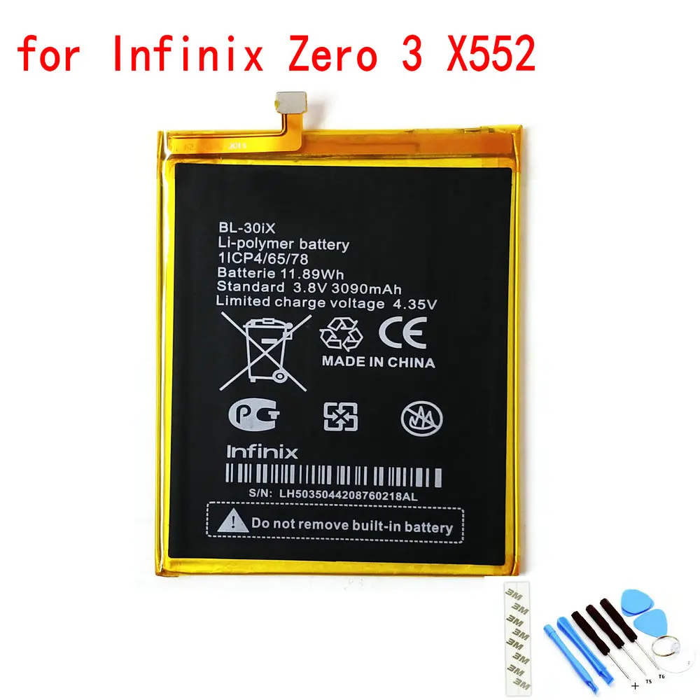 

Original BL-30IX 3030mAh Battery For Infinix Zero 3 X552 Mobile Phone