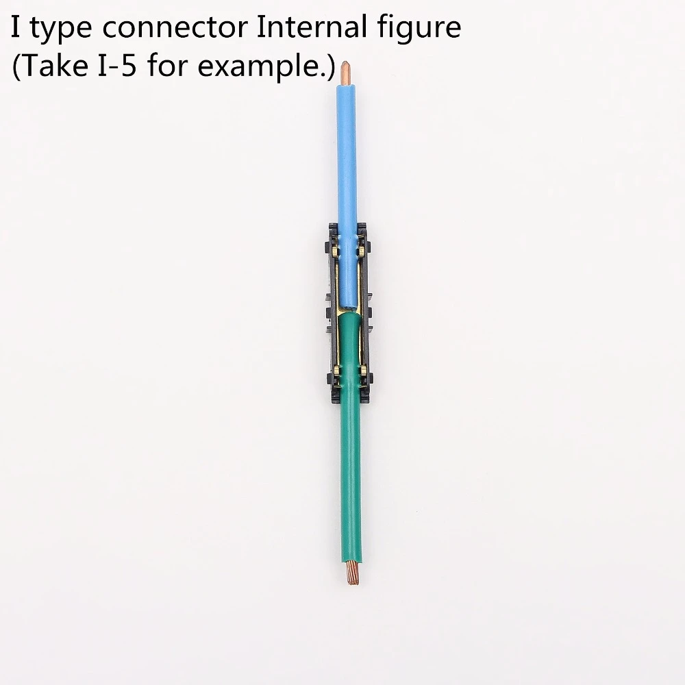 I-2 5PCS wire connectors quick splice terminals for 18AWG 0.75mm2 two wires wiring docked butt joint Lengthen extend repair