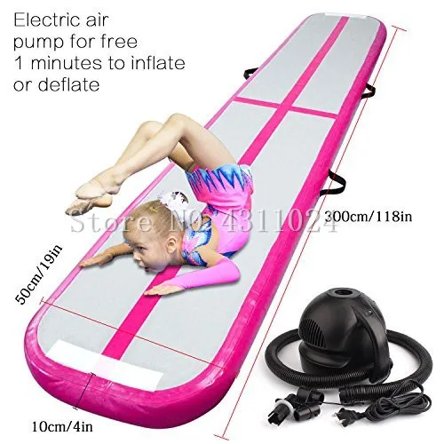 

Inflatable Practice Training Mat Inflatable Gym Mat 3x0.5x0.1m Air Balance Beam Track Cheer leading for Home with Pump