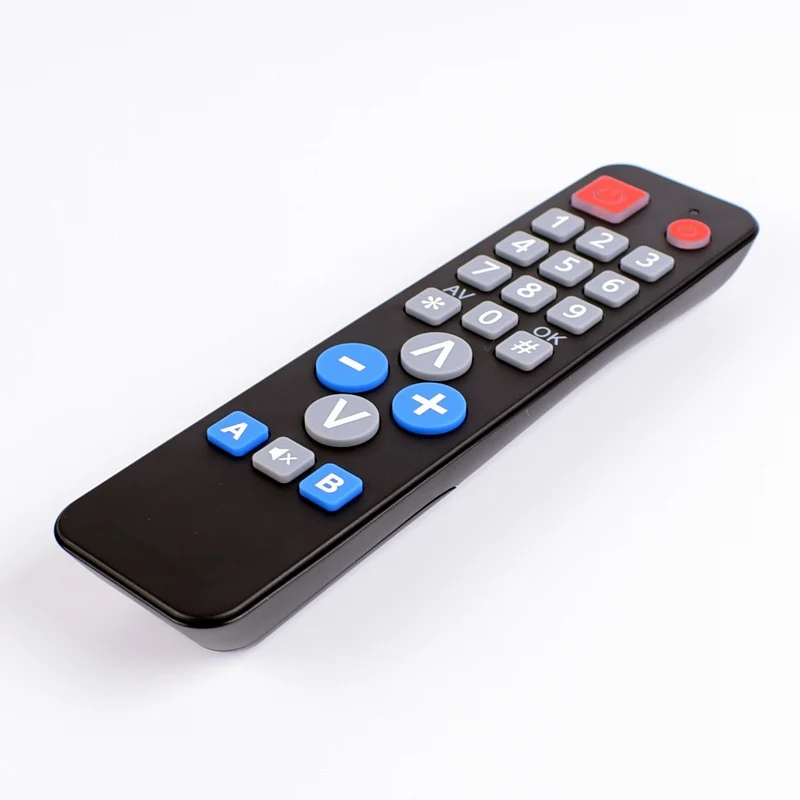 Universal Learn Remote Control Work for 2 devices Copy IR Code for TV VCR STB DVD DVB BOX 2 in 1 Controller Easy for Old People.