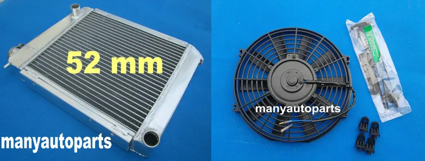

50mm Aluminum Radiator & Fan for AUSTIN ROVER MINI COOPER MT 1959-1997 59 60 61