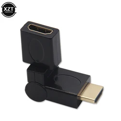 Kompatybilny z Hdmi Adapter z gniazda męskiego na żeńskie kabel Mini konwerter Multi Angle 360 stopni obrotowy obrotowy 1080P HD dla TV złącze PC