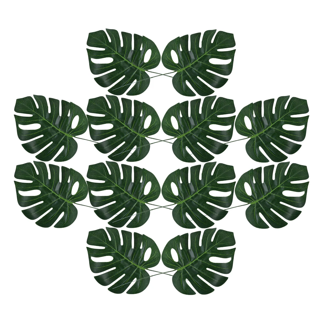 

LETAOSK 12pcs Artificial Tropical Monstera Palm Leaves Hawaiian Simulation Home Beach Luau Theme Party Decoration Wedding