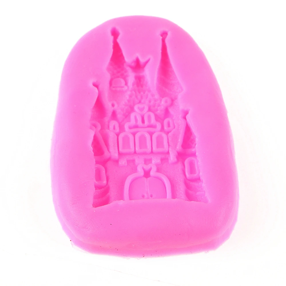 Mini Castle Silicone Mold chocolate Fondant moulds baking DIY party cake Decorating Tools F0465