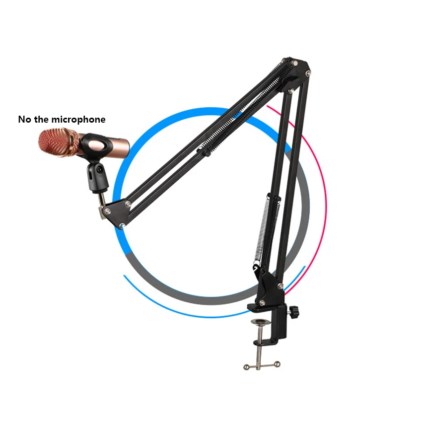 Nuovo Arrivo Pieghevole In Metallo Espositori e Alzate Monta Supporto per i Microfoni Da Tavolo Comodo Treppiede Staffa con Morsetto per Blogger