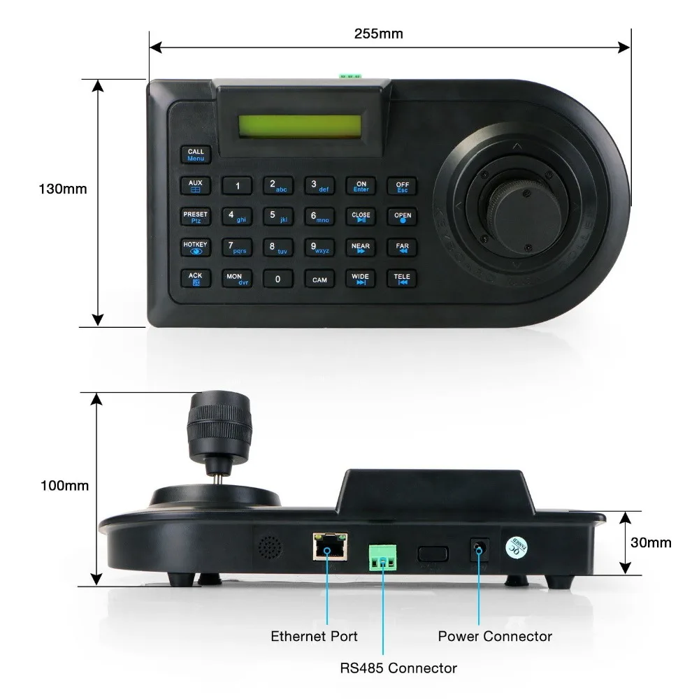 4D 4 Axis Joystick PTZ Keyboard Controller RS485 For PTZ Camera DVR XVR Recorder