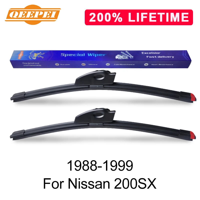 

QEEPEI Replace Wiper Blade For Nissan 200SX 1988-1999 Silicone Rubber Windshield Windscreen Wiper Auto Car Accessories