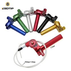 ZSDTRP 7/8'' CNC Aluminum Twist Throttle Handle Grip with Cable Replacement For Dirt Bike Quad ATV Pit 50cc 125cc 150cc 250cc