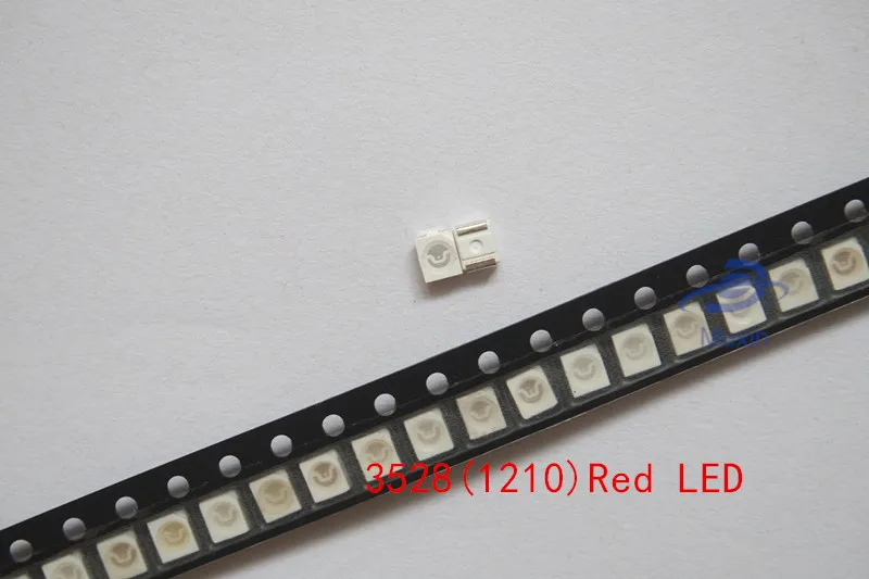 100pcs SMD Chip 3528 Red LED 20mA 2V plcc2 plcc4 Ultra Bright Light 3-4LM 1210 Surface Mount SMT Light-Emitting Diode Beads Lamp