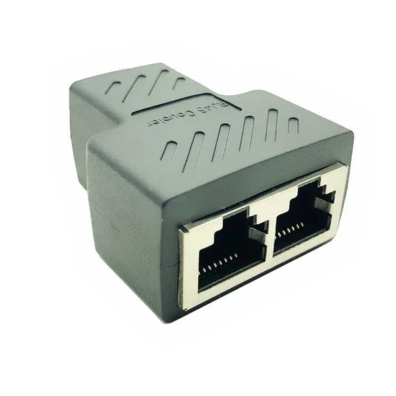 

RJ45 Splitter 1 to 2 Ways Network Ethernet Head Lan Cable Female Joiner Coupler RJ45 Extender Plug Network Connector Adapter NEW