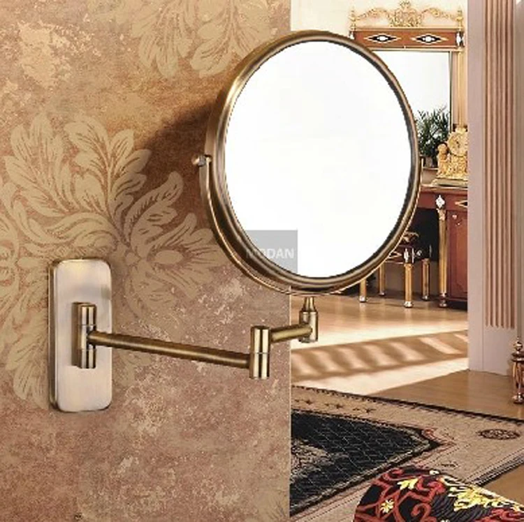 

Wall Mounted 8 Inch Makeup Mirror Double Side Rotating Shave Makeup Mirror Extend Arm 3x Magnifying Bathroom Mirror Accessories