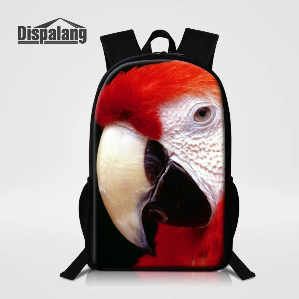 

Dispalang Women Men School Bags Animal Backpack for Girls Parrot Printing Schoolbags for Teenagers Student Children BackPack