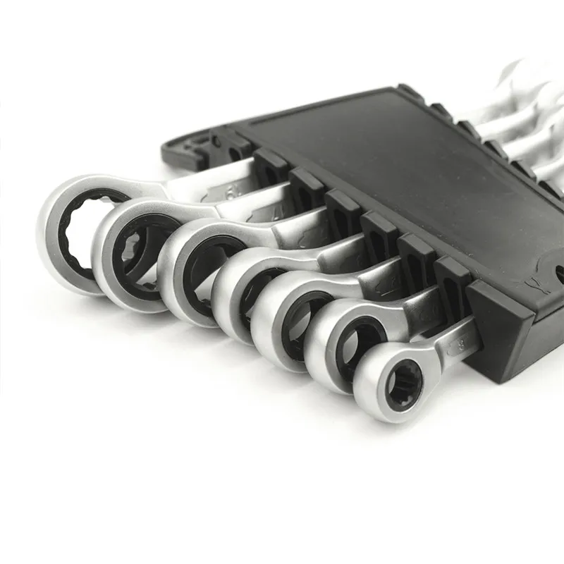 7 cái Chìa Khóa Ratchet Combination Wrench Thiết Lập Để Sửa Chữa Ô Tô Sửa Chữa Hand Tool Một Thiết Lập CÁC Phím 8,10, 12,13, 15,17, 19 D6102