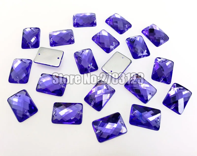 Rectangle shape High quality Acryl sew on rhinestones with two holes,diy/clothing accessories SWYC124