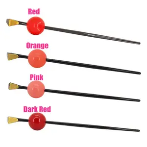 Clip tóc Geisha, Phụ kiện Nhật Bản 4 màu hồng Kanzashi màu đỏ 10 doanh số bán chính của Nhật Bản Gueixa - №6