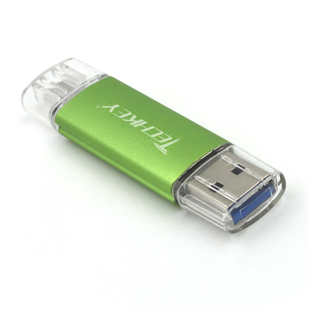 Baru TECHKEY OTG Usb 3.0 32Gb Usb Flash Drive 3.0 64Gb Pen Drive 16Gb Memoria Cel Usb Stick Pendrive Hadiah untuk Samsung Mobile