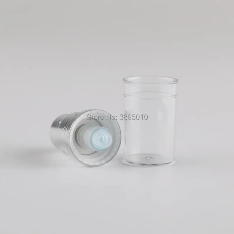 500pcs 5ml 10ml 15ml Travel Empty Small Airless Pump Lotion bottles with White Pump Clear Cap F567