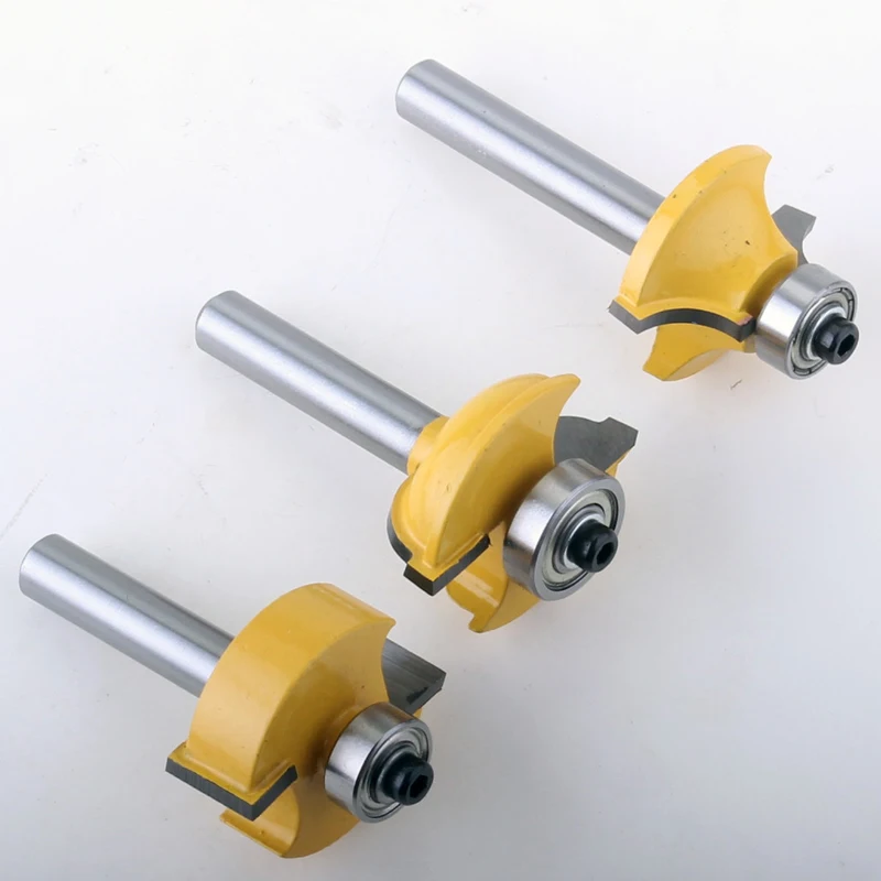 Imagem -05 - Chwjw-shank Porta de Vidro Router Bits Conjunto de Talão Redondo Cortador Tenon para Ferramentas de Madeira Pcs mm