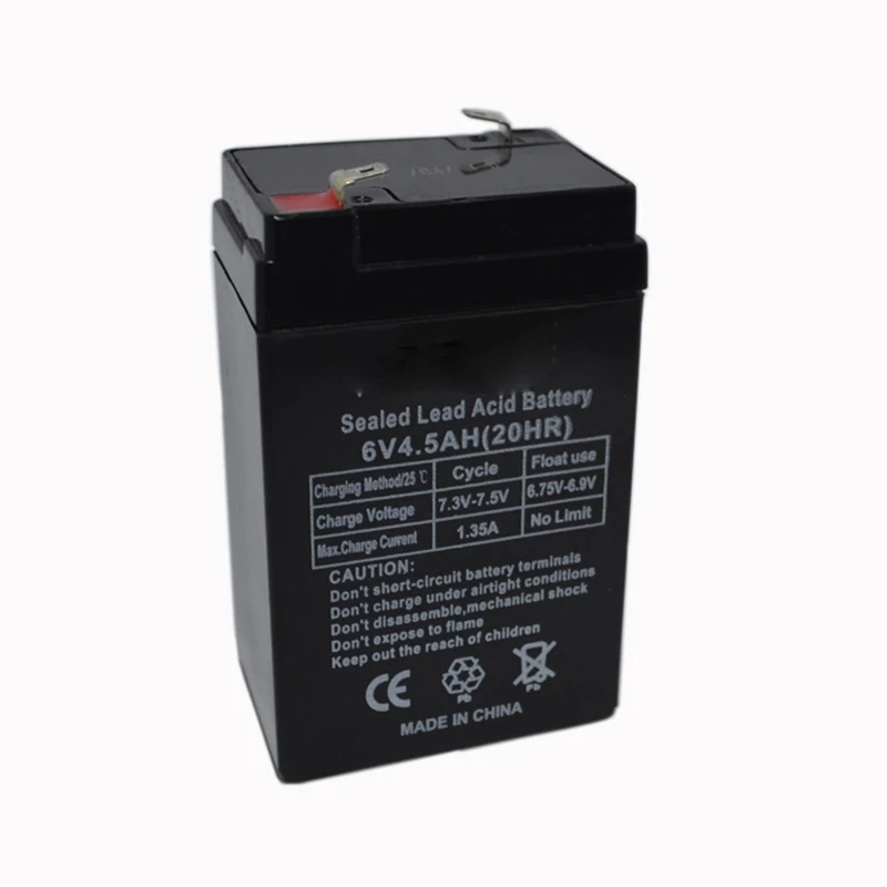 6V 4.5AH Battery Sealed Storage Batteries Lead Acid Rechargeable Power Supply for LED Light Toy Car Baby Carrier lead-acid