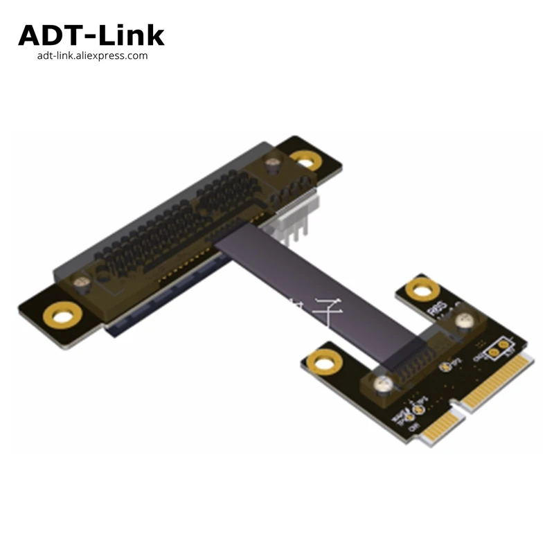 

Riser PCIe 4x PCI-E x4 To Mini PCIe Half mPCIe Riser adapter Card elbow design Gen3.0 cable 32Gbps Mini PCI-E 4 PCI-Express