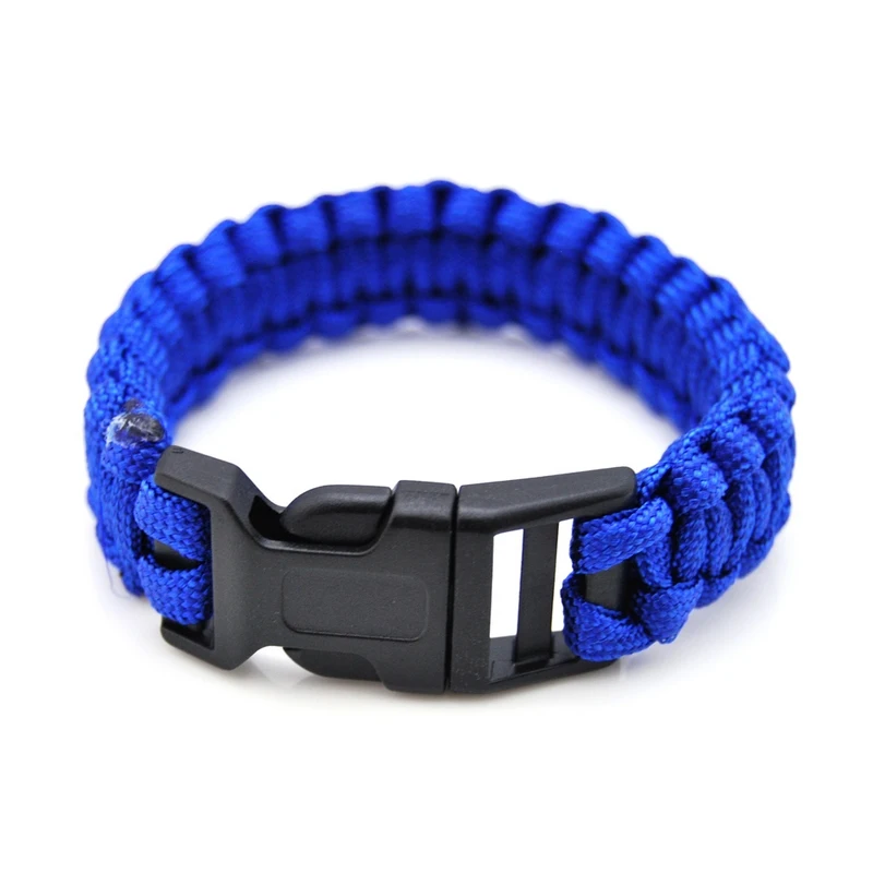 Fashion Outdoor Survival Paracord Bracelets Bangles Men Emergency Rope Camping Hiking Survival Buckle Wristband Fit Male Gift