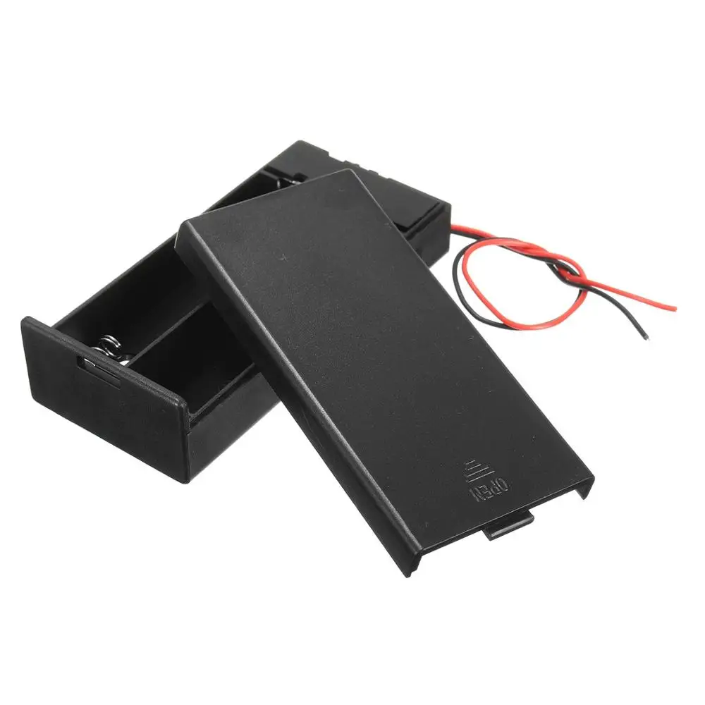 Universale Nero Della Batteria di Caso di Immagazzinaggio 3.7V 2x18650 Batterie Holder Box Container Con Interruttore ON/OFF