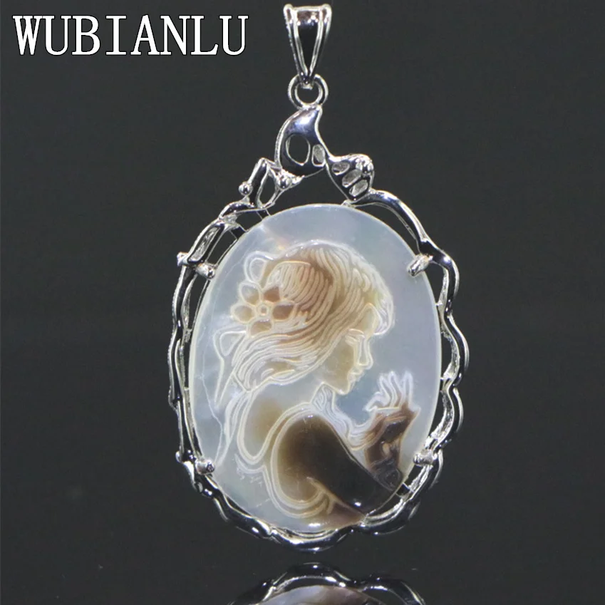 

WUBIANLU New Marine Natural White Pearl Shell Abalone Shell Pendant Fit Fashion Female Necklace DIY Making Wholesale