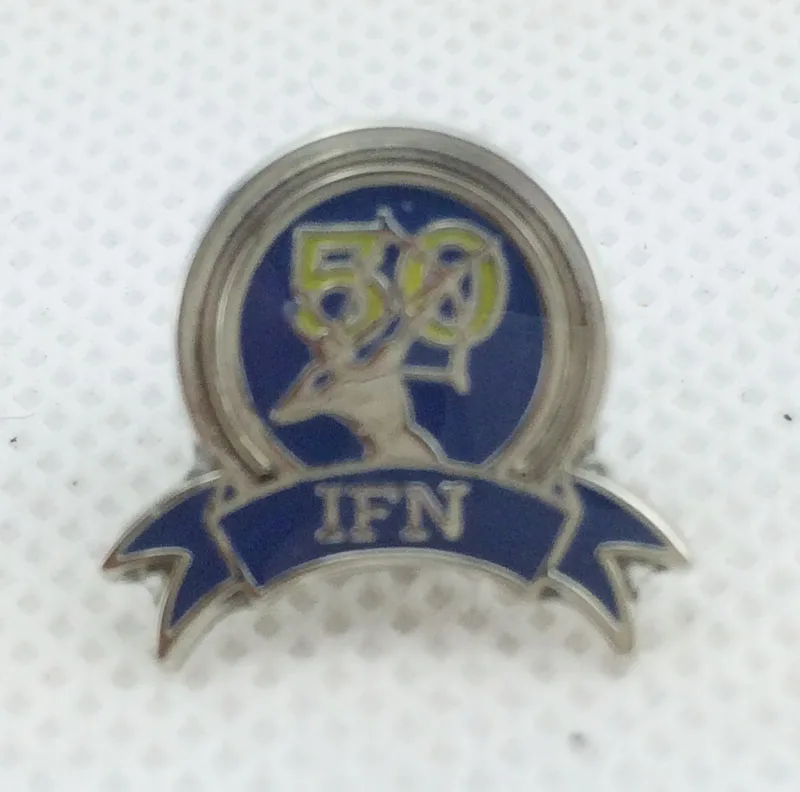 

Wholesale Customized lapel pins/safety pin 16mm wide polish plating nickel and epoxy surface Customized MOQ100pcs free shipping