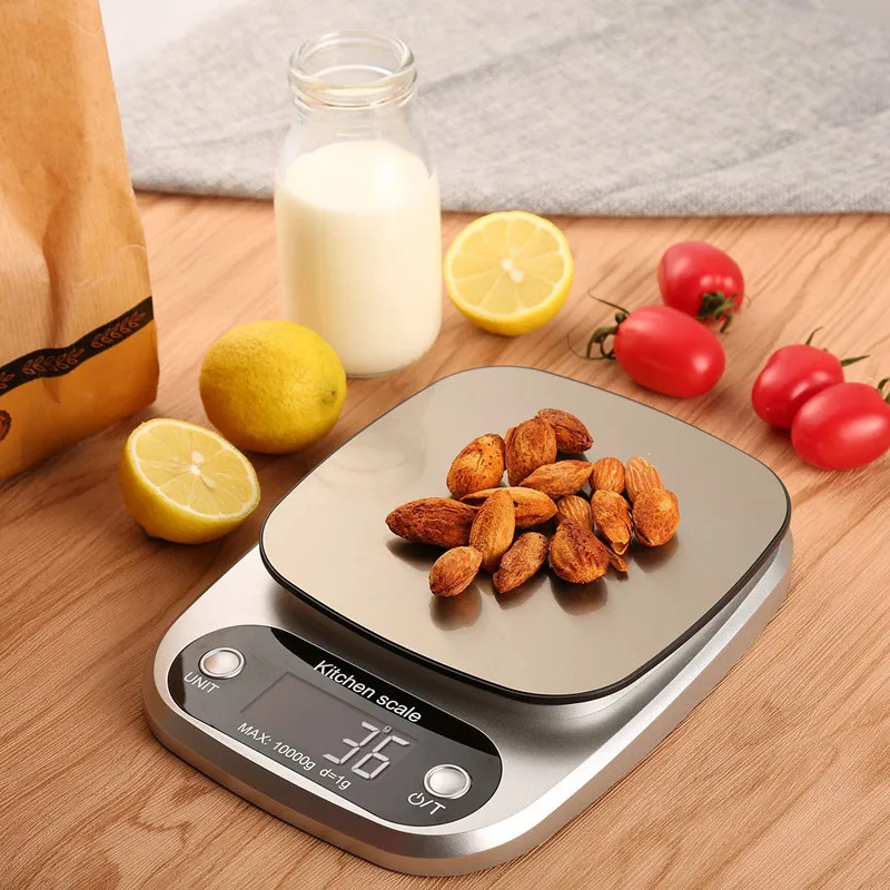 

10kg /1g LED Electronic Digital kitchen Scale Balance Cuisine Food Scale Cooking Measure Tools Stainless Steel Weighing Measure