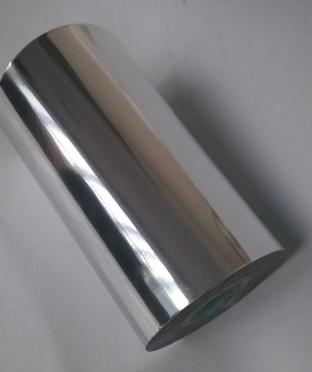 Hot stamping foil metallic foil silver color 120  hot press on paper card label or plastic materials 16cm x 120m