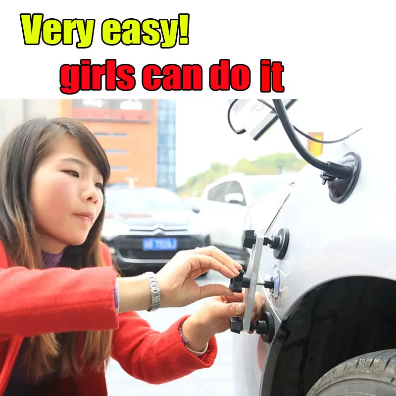 PDR Tools Paintless Dent Perbaikan untuk Menghapus Penyok Reverse Hammer Lampu LED Reflektor Papan Peyek Penarik Mobil Suction Piala Perbaikan kit