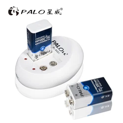 PALO-cargador de batería 6F22 9V, cargador de batería de energía súper rápida para 9V 6f22 Ni-MH ni-cd, batería recargable de iones de litio, venta al por mayor