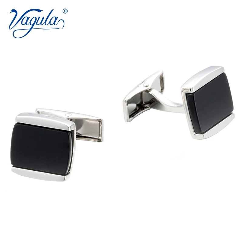 

VAGULA Classic Cufflinks Luxury gift Party Wedding Suit Shirt Gemelos Men Jewelry Buttons Black Stone Cuff links 378