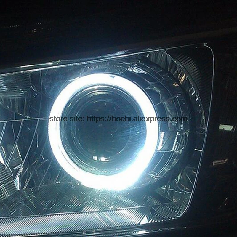 Excellent 2pc  Rings Angel Eye car Headlight COB 60/70/80/90/100/110/120 mm Lampshades Bright auto drl Angel Eyes Motorcycle