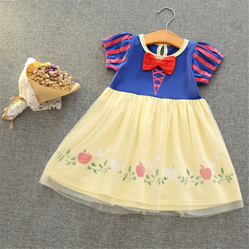 Baby Girl Floral Clothing Kids Snow White Belle Sofia Princess Dress Children Halloween Party Cosplay Costume Cartoon Vestidos