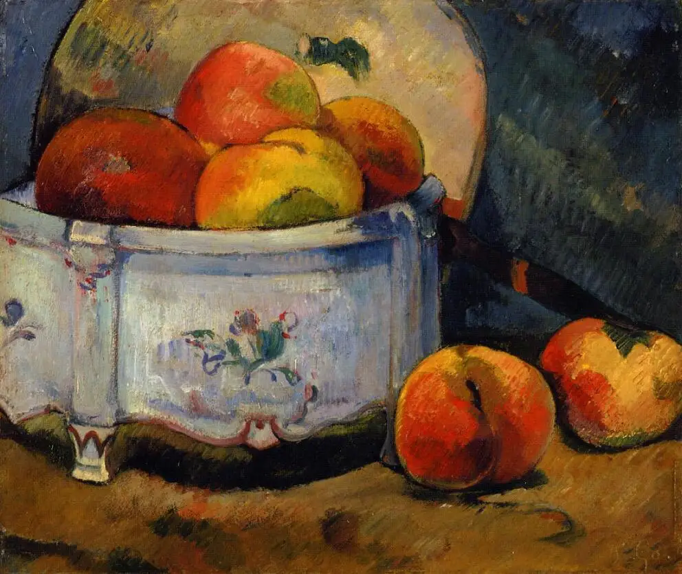 

High quality Oil painting Canvas Reproductions Still Life with Peaches (1889)by Paul Gauguin hand painted