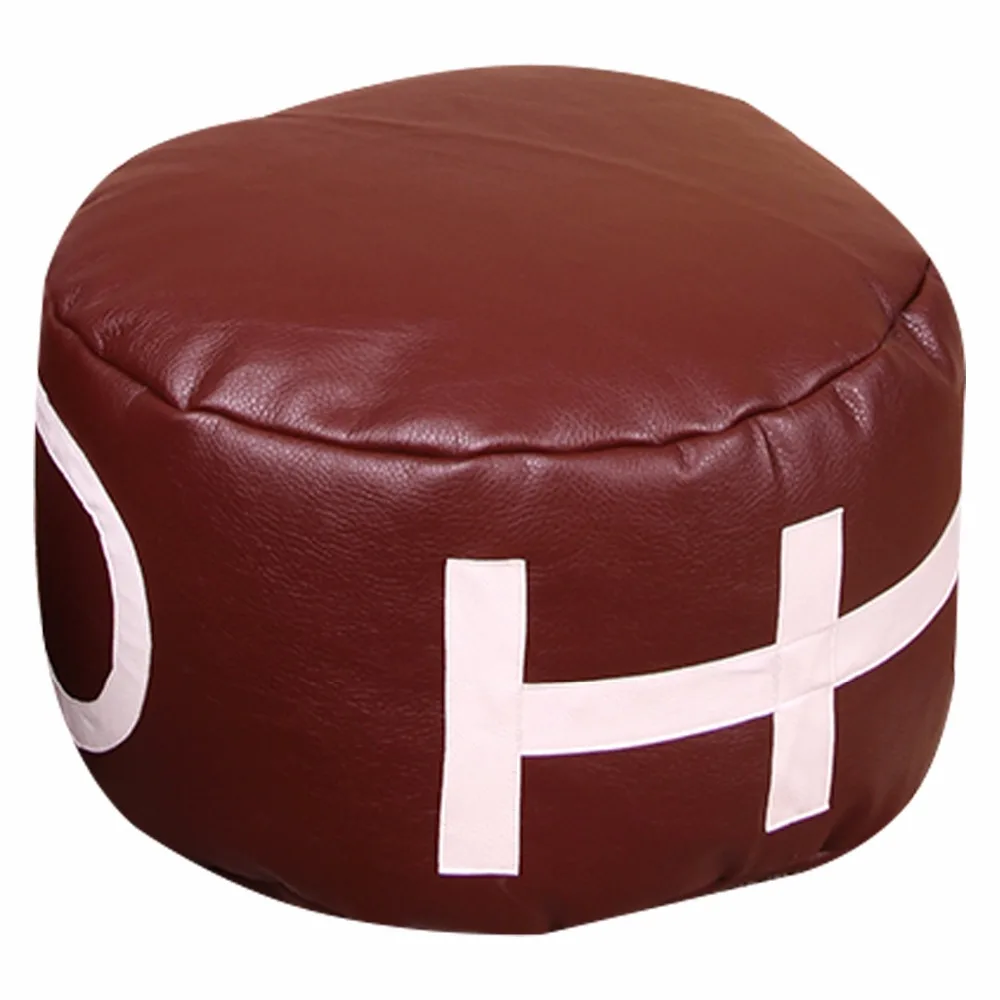 Pouf de Rugby Confortable Zac, Juste de Lit sans Remplissage, Siège à Boule