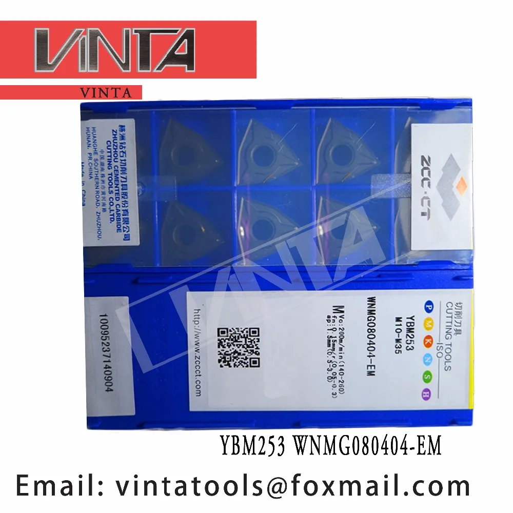 

high quality 10pcs/lots YBM253 YBG205 YBG202 WNMG080404-EM cnc carbide turning inserts cutting blade tools