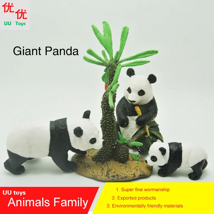 Discount Pack:Giant Panda  family pack Simulation model  Animals  kids gifts educational props Action Figures Collections